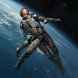 keith morris floating in space, concept art, artstation, extremely detailed!!!