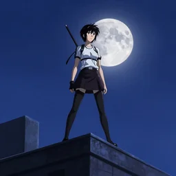 ghost in the shell, high roof, moon
