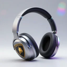 Concept art of a headphone with a design developed by lamborghini, Photography, Bokeh, F/22, 4k, Super-Resolution, RGB, Concept art