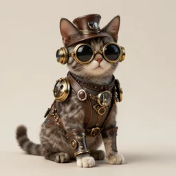 a steampunk cat