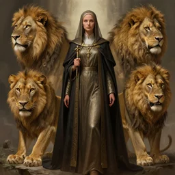 priestess, disciples II art, lionage, awardwinning movie still, intricate, highly detailed, digital painting, artstation, concept art, smooth, sharp focus, illustration, Unreal Engine 5, 8K, art by artgerm and greg rutkowski