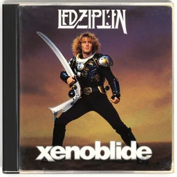 the cover to a 1 9 9 0 led zeppelin album titled'xenoblade'