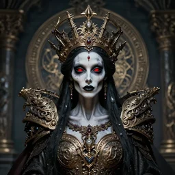 photo of beautiful queen of death, 4 k, godly, intricate, detailed