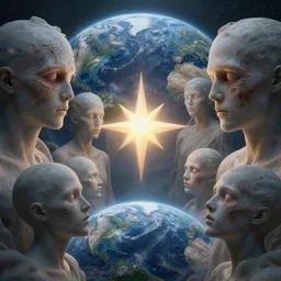 the light of the dying star y reached earth and caused a phantasmogorical surreal apocalypse. scarred faces, distorted by suffering and pain. extremely high details, masterpiece, unreal colors, rays of light, art by dariusz zawadzki, wayne barlowe, zdzislaw beksinski, patrick woodroffe, noah bradley