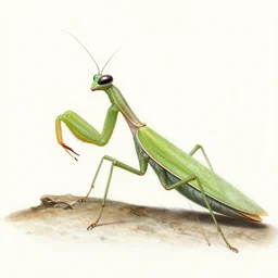 praying mantis, by maria sibylla merian