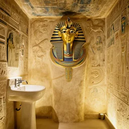 bathroom in tutankhamun tomb