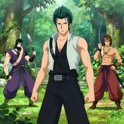 yakuza war in the biblical garden of eden, anime film still from the an anime directed by katsuhiro otomo with art direction by salvador dali, wide lens