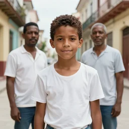 portrait of a handsome young cuban boy in old havana, by tom bagshaw and manuel sanjulian and dan dos santos