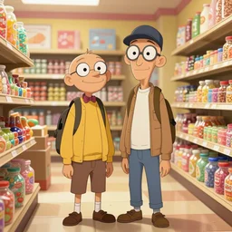 Ed, Edd and Eddy at the candy store