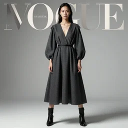 asbestos dress, fashion magazine photo
