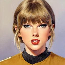 headshot of taylor swift, starfleet officer, kyoto animation still, finely illustrated face, intricately detailed features, digital painting, makoto shinkai, painted by ilya kuvshinov and katsura masakazu and alphonse mucha and satoshi kon