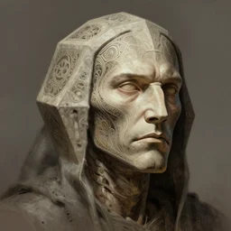 anthropomorphic dodecahedron head in ugly shroudspine keanu reeves battle master, intricate, elegant, highly detailed face, wide angle, digital painting, artstation, concept art, sharp focus, illustration, art by artgerm, bob eggleton, stephen hickman, richard corben, wayne barlowe, greg rutkowski, alphonse mucha, 8 k