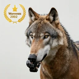 a wolf's head on a hors body, ultrarealistic, detailed, award winning photography
