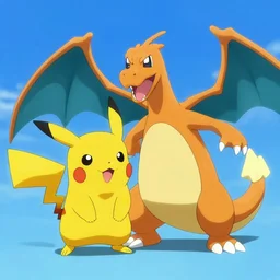 Pikachu and Charizard fusion