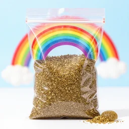 A big bag of weed candy at the end of a rainbow