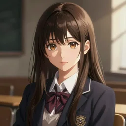 Anime school girl fanart. By Konstantin Razumov, highly detailded