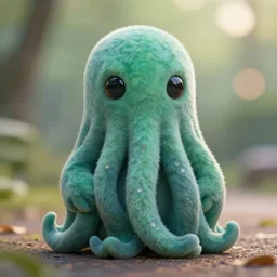 a cute adorable cthulhu pet, pinterest, photograph, bokeh, instagram