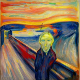 an expressionism apple in the style of edvard munch - n 4