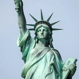 statue of liberty wearing traditional indian robe, realistic, photorealistic