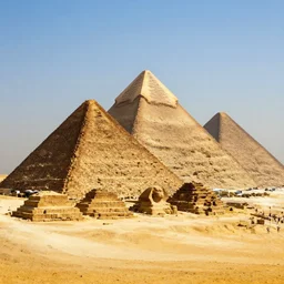 photo of how pyramids were built, 4k