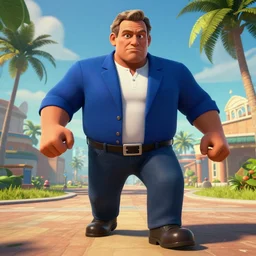 - i giant Ron DeSantis stomping on the world in a video game dramatic scenery