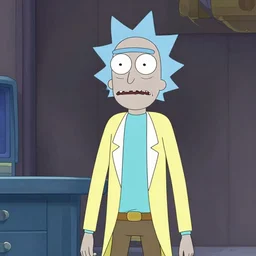 still of the real Rick Sanchez from Rick and Morty, 8k