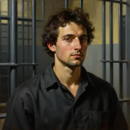 beautiful oil matte portrait painting, men in solitary confinement in caribbean jail, wonderful masterpiece highly detailed, beautiful cinematic light deep focus, elegant, digital painting, smooth, sharp focus, golden ratio, dramatic illumination, ultra realistic, 8 k, art by artemisia lomi gentileschi and caravaggio