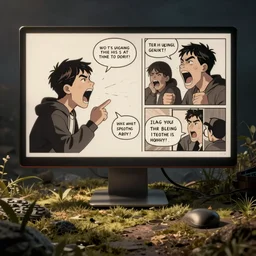 leftists yelling at a computer comic