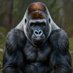 a painting of a gorilla, greg rutkowski, cinematic lighting, hyper realistic painting