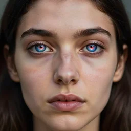 photo portrait of woman face with galaxies reflected inside her eyes, by Steve McCurry