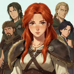An anime portrait of Ssunbiki as a freckled ginger huntress from Skyrim, by Stanley Artgerm Lau, WLOP, Rossdraws, James Jean, Andrei Riabovitchev, Marc Simonetti, and Sakimichan, trending on artstation