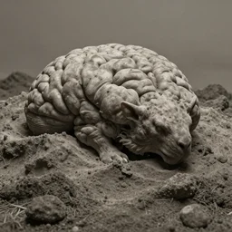 cerebral and nebulous mounds of muscle undulate on the surface of this rough beast, inhuman, its hour come around at last, slouches towards bethlehem to be born.