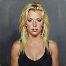 oil painting of a britney spears by leonid afremov