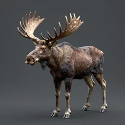 i designed my 3 d model of a moose in cad, the textures are very low resolution but i am proud of what i accomplished