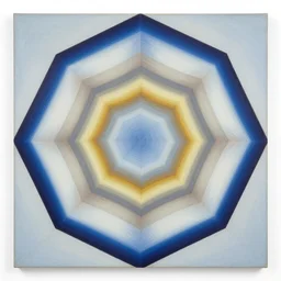 geometric square by shusei nagaoka, david rudnick, airbrush on canvas, symmetry, hexagon