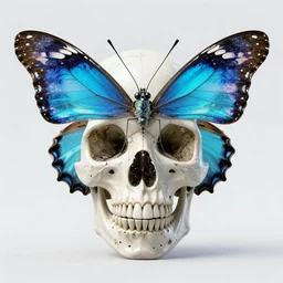 a cyberpunk butterfly skull by sachin teng and pascal blanche and alphonse mucha! and nekro! and josan gonzalez!. in style of vector art. film, akira, brush stroke, vibrating colors, hyper detailed. octane render. trending on artstation