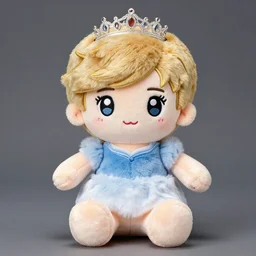 princess diana, an anime fumo plush of princess diana, plush, detailed product photo
