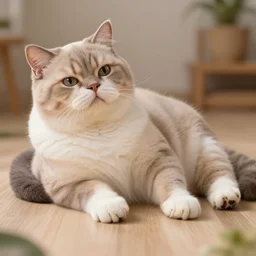 Big fat Cat , ugly and cute , Highly detailed , Lazy