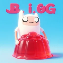 the notorious b. i. g. as jell - o pudding adventure time, shaded lighting poster by magali villeneuve, artgerm, jeremy lipkin and michael garmash, rob rey and kentaro miura style, trending on art station