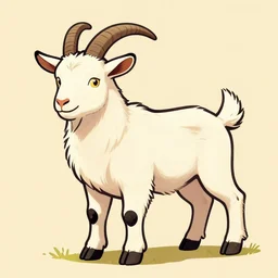 drawing of a goat, trending on r/furry,