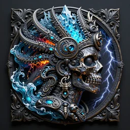 3 d ornate carved dark junji ito with profile portrait, sigma 5 0 0 mm f / 5. beautiful intricate highly detailed quetzalcoatl skull. bioluminescent, plasma, lava, ice, water, wind, creature, thunderstorm! artwork by tooth wu and wlop and beeple and greg rutkowski, 8 k trending on artstation