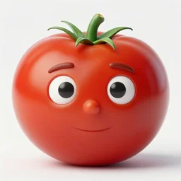 an anthromorphic photo of a tomato with emma stone facial features, hyperdetailed, 4 k