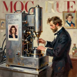 machine machine machine, digital concept art illustration by ilya kuvshinov, vogue women's fashion beauty celebrity, john singer sargent, trending on artstation, oil painting, intricate