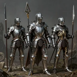 skeleton knights, hieronymous bosch, dark fantasy