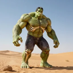The hulk’s skeleton found in the desert