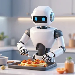 robot bender cooking delicious food, 3 d render, highly detailed, artstation