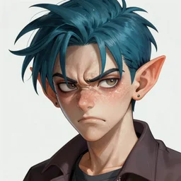 A Pissed Right Off Male Genetically Engineered Nerd, sci-fi, highly detailed, digital painting, artstation, concept art, smooth, sharp focus ilustration, Artstation HQ by Makato Shinkai