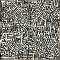 A photo of a real-life maze , by mc escher , Studio Lighting, High Detail, 4K, Title-Shift, Hyperrealism