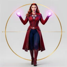 full body concept art of elizabeth olsen as scarlet witch in a dark red suit holding [ magic in hands ]! symmetry!! golden ratio concept art!! trending on artstation 3 2 k trending on cgsociety intricate artstation hd artstation portraits cgsociety contest winner hd bright lovely atmosphere mucha winkelmann rutkowski wlop artgerm