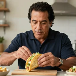 danny trejo making taco with danny trejo